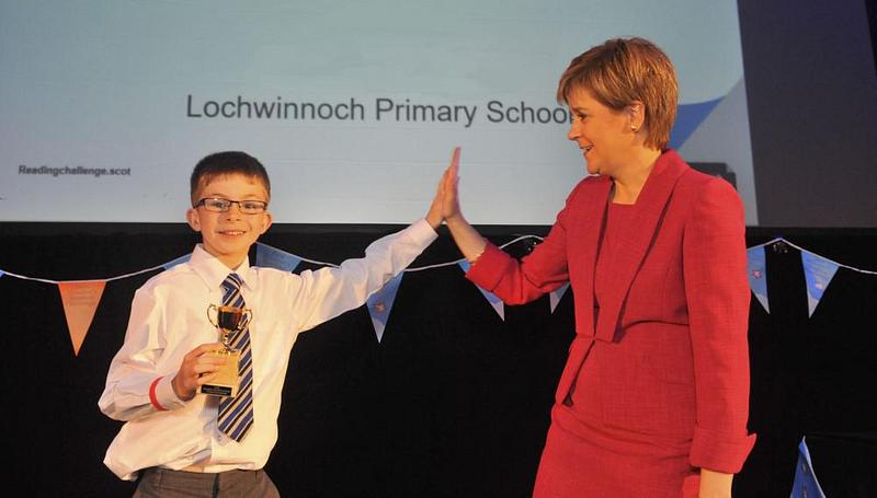 The winner of Pupil Reading the Most Books as part of the First Minister's Reading Challenge
